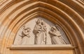 Tympanum of Church of Our Lady Na Nameti in Kutna Hora