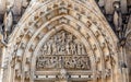 Tympanum of a door of Saint Vitus cathedral in Prague