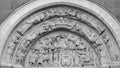 Tympanum and lintel in Basilique of Saint-Denis