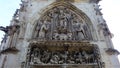 Tympanum of the portal of the chapel. Royalty Free Stock Photo