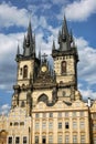 Tyn church, Prague, Czech republic, travel destination Royalty Free Stock Photo