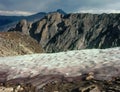 The Tyndal Glacier between Flattop Mountain summit and Hallett Peak, Continental Divide, Rocky Mountain National Park, Colorado