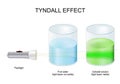 Tyndall effect. Science Experiment