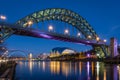 Tyne Bridge at night Royalty Free Stock Photo