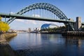 Tyne Bridge and Sage Gateshead Royalty Free Stock Photo