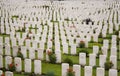 Tyne Cot Cemetery Zonnebeke Ypres Salient Battlefields Belgium. Royalty Free Stock Photo