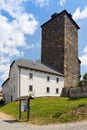 Rotunda and castle from 1200, Tynec nad Sazavou town, Central Bohemian region, Czech republic