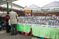 Ynemouth Metro Station Weekend Flea Market. Stall selling secondhand DVDs