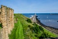 Tynemouth harbour and the priory, England Royalty Free Stock Photo