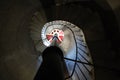 Tynemouth pier lighthouse staircase Royalty Free Stock Photo