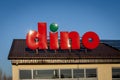 Dino food store company logotype.