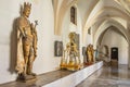 Tyniec, Poland - Gothic cloisters and passages of the Tyniec Benedictine Abbey at the Vistula River near Cracow