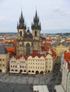 Tynsky church in Prague Royalty Free Stock Photo