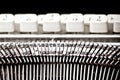 Type bars and white buttons of typewriter Royalty Free Stock Photo