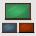 Type of blackboard isolated vector illustration for school concept Royalty Free Stock Photo