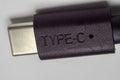 type-c connector, part of usb wire for synchronization Royalty Free Stock Photo