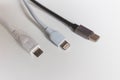 TYPE C, Micro usb and USB C chargers Royalty Free Stock Photo