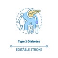 Type 2 diabetes concept icon