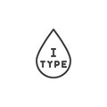 Type 1 diabetes line icon