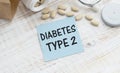 type 2 diabetes. Treatment and prevention of disease. Syringe and vaccine.