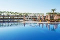 Type entertainment complex. The popular resort with pools and water parks in Turkey. Luxury Hotel. Resort Royalty Free Stock Photo