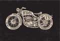 Type Filled Vintage Motorcycle Royalty Free Stock Photo