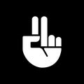 type of hand gesture flat logo design vector Royalty Free Stock Photo