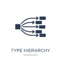 Type hierarchy icon. Trendy flat vector Type hierarchy icon on w