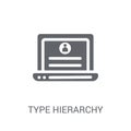 Type hierarchy icon. Trendy Type hierarchy logo concept on white