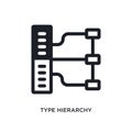 type hierarchy isolated icon. simple element illustration from technology concept icons. type hierarchy editable logo sign symbol