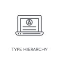 Type hierarchy linear icon. Modern outline Type hierarchy logo c