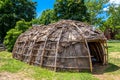 Native American hut at the Simsbury Historical Society, Connecticut Royalty Free Stock Photo