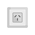 Type I power socket icon flat isolated vector Royalty Free Stock Photo