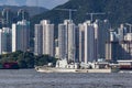 Type 037-II missile corvette number 772 acrossed Victoria harbour of Hong