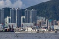 Type 037-II missile corvette number 771 acrossed Victoria harbour of Hong Royalty Free Stock Photo