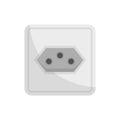 Type J power socket icon flat isolated vector Royalty Free Stock Photo