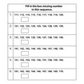 Type the missing number worksheet. missing numbers. Fill in the Math on white background. Vector graphic illustration.