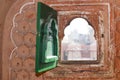 Type of a small window from the Palace Hava Makhal India Jaipur