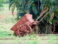 Old wooden wheel wagon Royalty Free Stock Photo