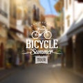 Type vintage design with bicycle Royalty Free Stock Photo