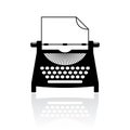 Type writer vector icon Royalty Free Stock Photo