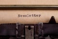 typed words on a Vintage Typewriter Royalty Free Stock Photo