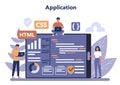 Typersetter concept online service or platform. Website constructing. Royalty Free Stock Photo