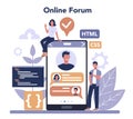 Typersetter concept online service or platform. Website constructing. Royalty Free Stock Photo