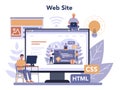 Typersetter concept online service or platform. Website constructing. Royalty Free Stock Photo