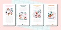 Typersetter mobile application banner set. Website constructing. Royalty Free Stock Photo