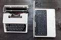 Typerwriter and laptop