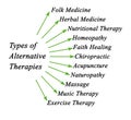 Types of Alternative Therapies Royalty Free Stock Photo