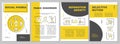 Types of anxiety yellow brochure template