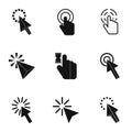 Types of arrows icons set, simple style Royalty Free Stock Photo